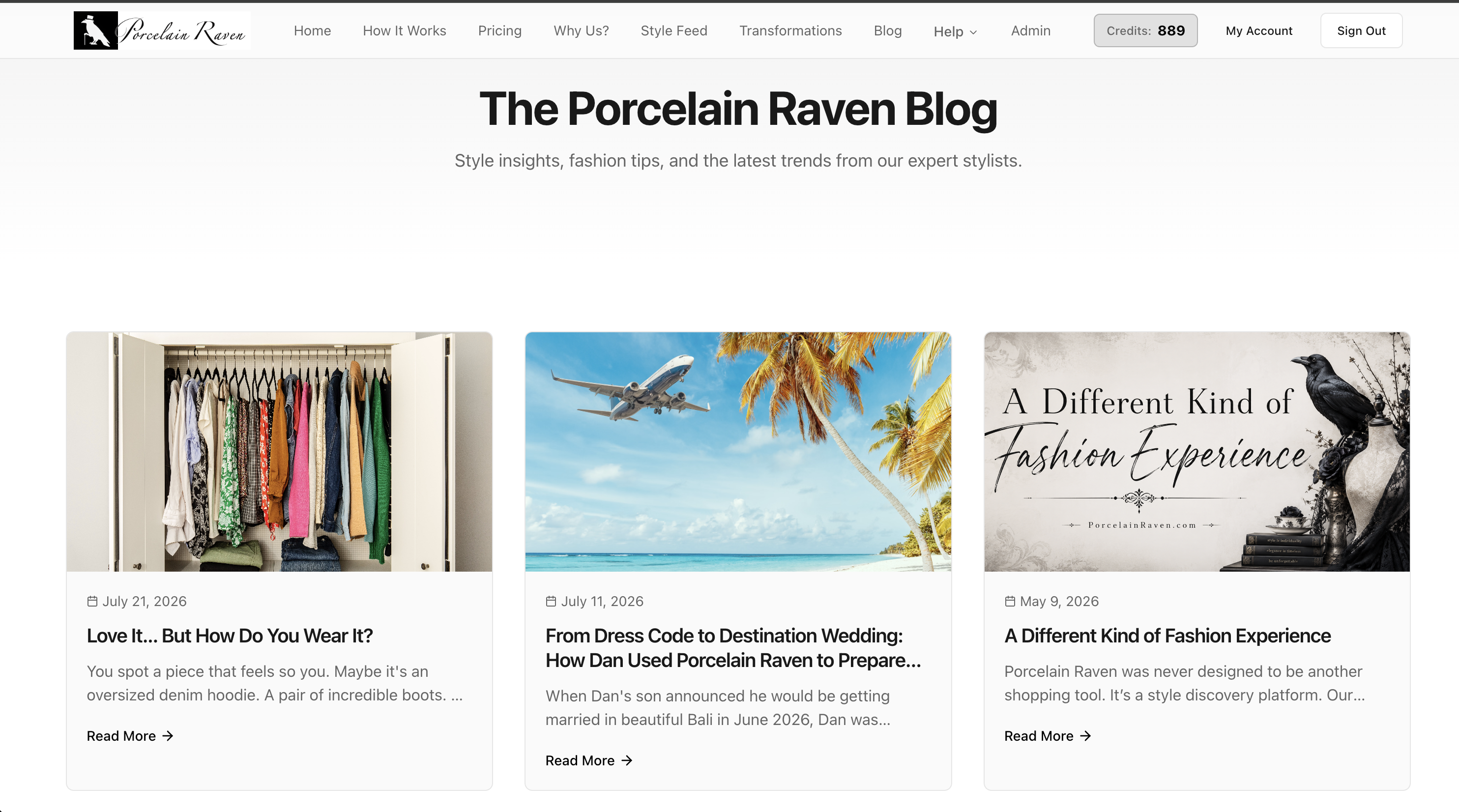 Porcelain Raven screen